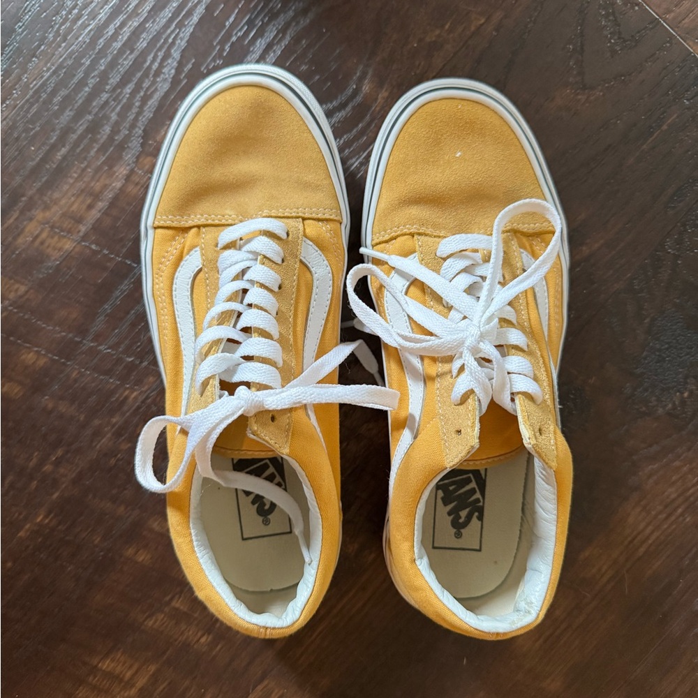 Vans Yellow and White Sneakers 8.5